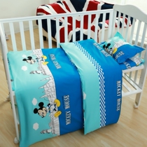 Children quilted with three sets of four sets of pure cotton beds bedding Spring and winter cotton quilted by kindergarten Summer thin