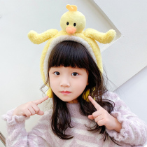 Childrens warm earmuffs female winter earmuffs earrings ear warbling sound the same rabbit ears will move the ear protection