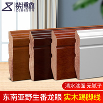 Solid wood skirting wall stickers pure solid wood paint wooden floor tiles tile wood flooring line corner line White