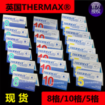 British THERMAX temperature measurement paper 5 cells 8 cells 10 cells ABCDEFGHI temperature test patch color temperature measurement test paper