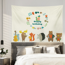 ins hanging cloth live background cloth custom modern simple cartoon bedside tapestry birthday background wall hanging cloth