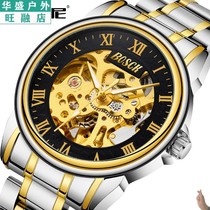 Watch mens top ten brands student trend Waterproof watch Tourbillon hollow automatic mechanical watch Mens models