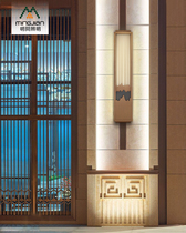 Ming room New Chinese style outdoor balcony waterproof courtyard light Wall aisle induction super bright long strip bedroom household wall lamp