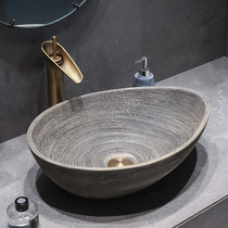 Table basin Splash-proof washbasin Single basin Ceramic art vintage washbasin Household toilet washbasin basin