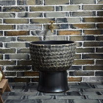 Edge painting ceramic antique art balcony wash mop pool outdoor round Pier pool outdoor courtyard mop pool home
