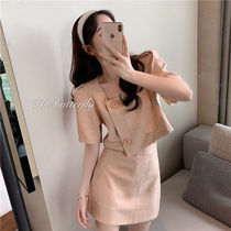 Fashion suit female foreign style new 2021 summer loose Korean version of the top slim temperament skirt two-piece tide