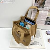 Canvas bag portable lunch bag Japanese-style cartoon office workers Mummy hand carry small portable fashion commuter lunch box bag