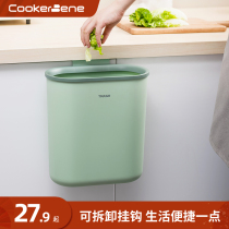 cookerbene kitchen trash can household cabinet door wall-mounted storage pull tube kitchen waste basket Special