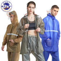 Transparent Riding Raincoat Rain Pants Suit Full Body Split Anti-Rainstorm Female Male Takeaway Special Raincoat Male Summer