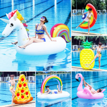 Net Red Flamingo Swimming ring large unicorn floating row adult female adult children water inflatable whale mount