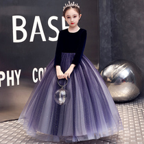 Childrens high-end dress Princess dress girl puffy gauze flower child birthday host piano performance show show foreign atmosphere