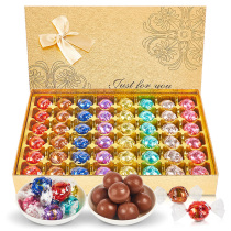 Lindt Swiss Lotus soft heart ball chocolate Christmas candy gift box birthday gift for male and female friends