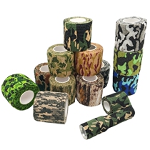 Camouflage elastic self-adhesive bandage military fans outdoor sports protection lens decorative tape knee brace wrist ankle guard