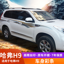Suitable for Great Wall Haver h9 body color strip car personality creative waist line pull flower sticker decorative car sticker
