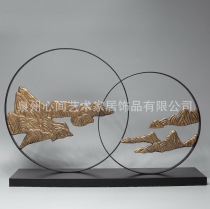 Modern simple metal abstract crafts rockery mountain feng shui lucky porch living room home furnishings