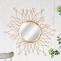 High-end hotel club Villa model room wall decoration decoration metal hanging wall decoration mirror crafts