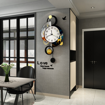 Wall clock modern simple living room home fashion personality creative decoration atmospheric clock light luxury art clock Wall