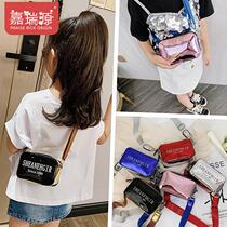 Childrens tide bag fashion bright face small square bag girl mini shoulder bag travel beauty pop Korean accessories coin wallet