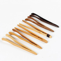 Bamboo tea clip black sandalwood tea cup tea clip wooden tweezers solid wood kung fu tea set tea ceremony spare parts