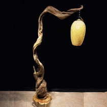 Thuja root carving floor lamp Zen tea room ornaments table lamp floor lamp root carving log tree root natural conformal lamp