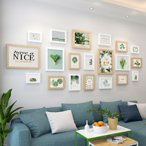 Nordic living room photo wall decoration restaurant dining room solid wood photo frame hanging wall modern simple home wall photo wall