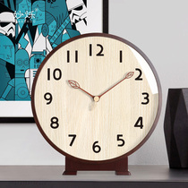 Modern personality creative desk clock clock living room clock ornaments desktop small sitting clock home desktop clock pendulum clock