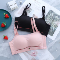 Anti-emptied incognito without rims bra thick cup small chest gathered shou fu ru adjustable bra bra underwear female