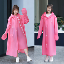 Raincoat womens long full body rainstorm single summer riding adult male transparent electric car battery car poncho