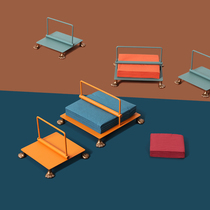 Empty Meow Meow] Nordic minimalist creative restaurant square tissue rack hotel desktop napkin holder tissue box