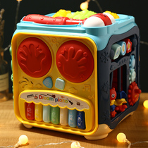 Youleen baby Pat drum beating Gopher toy music hand drum hexahedron childrens early education puzzle game table