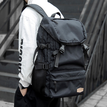 Trend casual shoulder bag mens Tide brand super large capacity travel bag junior high school students schoolbag light simple backpack