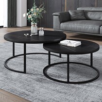 Nordic rock board tea table simple modern creative home living room light luxury premium tea table round table combination small table