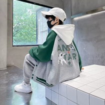 Boys coat spring - fall 2023 new tide childhood spring - dress childrens baseball clothes handsome and fashionable jacket