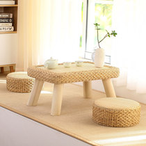 Small window tea table Vine straw modern simple Japanese tatami tea table small table floating window table balcony low table