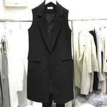 Summer vest ladies spring and autumn 2021 thin models outside the shoulder wear black plus size suit vest jacket