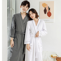White bathrobe lovers with a pair of sleeping robes women Summer long and thin spring and autumn pyjamas for mens beauty salon