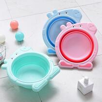 New thickened piggy folding basin childrens washbasin baby basin portable washbasin portable washbasin