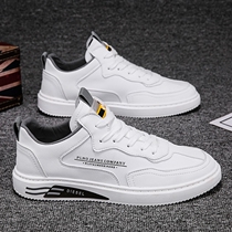 X0ANTA0C Mens Shoes Summer Breathable Thin Youth Pedal Flat Board Shoes Sports Leisure Leather Small White Shoes