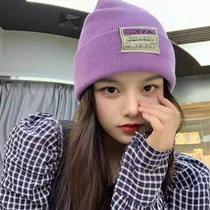 Hat women winter wool hat tide Korea cotton hat Joker cold hat Korean version of Japanese ear protection moon knitted hat autumn and winter