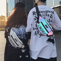 Champion chest bag men Street sports satchel bag boys shoulder bag ins hip hop personality shoulder bag running bag