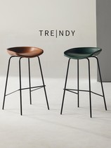 Bar Chairs Modern Minimalist home High-footed chair designer Light Extravagant Front Chair Nordic Plastic Bar Bench