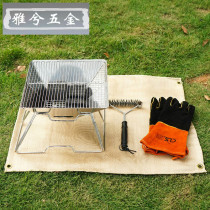 Outdoor camping fireproof cloth picnic barbecue heat insulation pad flame retardant high temperature resistant fire extinguishing blanket glass fiber flame retardant cloth