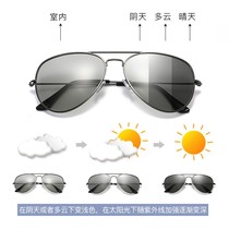 2022 intelligent discoloration sunglasses sunglasses anti-ultraviolet light protection eye driving suitable clams mirror