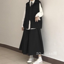 (three-piece set)Vest shirt skirt female student Korean spring and autumn new college style fashion suit tide