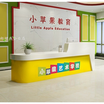 Customized tutoring class Paint front desk Training institution reception desk Kindergarten education information desk Bar mother and baby shop reception
