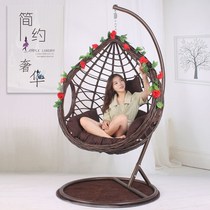 Hanging Chair Basket rattan chair Home Indoor Cradle Chair Mesh Red Rocking Chair Hammock Hanging bed Balcony Hanging Basket Chair Autumn Kcradle Chair