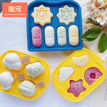 Huangpet baby steamed cake food supplement mold baby rice cake sausage abrasive can be steamed silicone high temperature baking tool