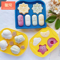 Huangpet baby steamed cake food supplement mold baby rice cake sausage abrasive can be steamed silicone high temperature baking tool