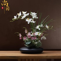 Dining table flowers light luxury ornaments real flowers decorative flowers living room decorations creative European high-end fake flowers