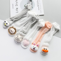 Baby socks summer thin long tube over the knee does not slap newborn baby cute super cute doll anti-mosquito air conditioner